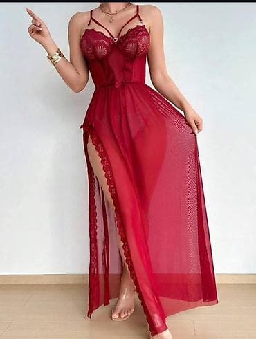 lining flex: Кружевное прозрачное платье(пеньюар)❤️ - Длина: миди/макси - — 4