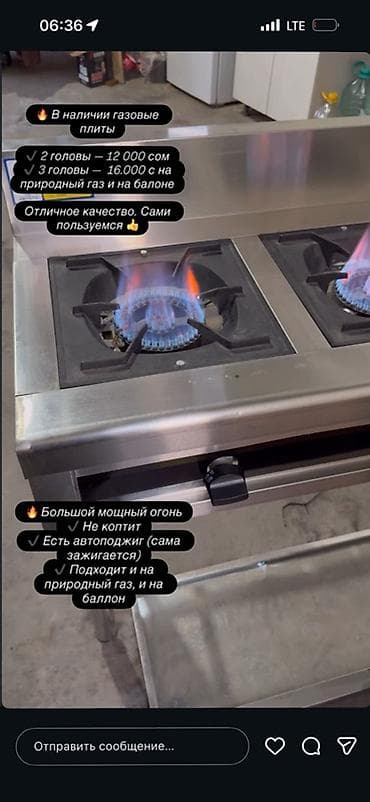 Тепловое оборудование: Газовая плита промышленного типа из нержавеющей стали. Варианты: - 2 — 2