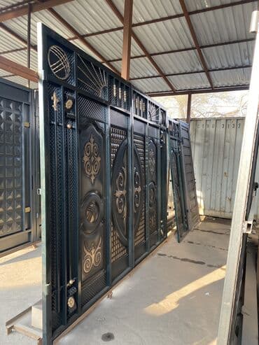 купить ворота с калиткой бу бишкек: Откатные ворота Металлические — 20