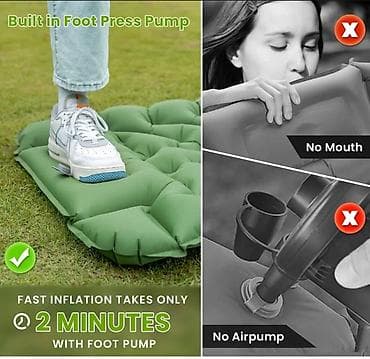 где можно купить раскладушку: Надувной матрас, Новый, Односпальный, Другой бренд, Самовывоз, длина - 193 см — 2