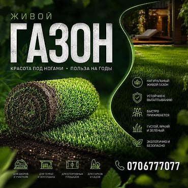 Рулонный газон - Натуральный живой газон: плотное, равномерное