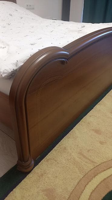 двух спалний: Спальный гарнитур, Двуспальная кровать, Дерево, цвет - Коричневый — 2