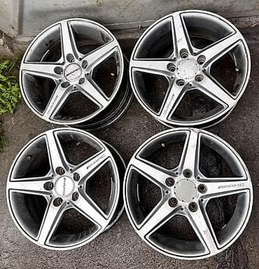 Литые Диски R 15 AMG, Комплект, отверстий - 5, Б/у — 9