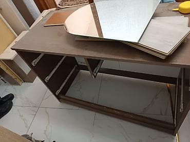 двух спальное: Спальный гарнитур, Б/у, Двуспальная кровать, ДСП, Самовывоз, цвет - Бежевый — 6