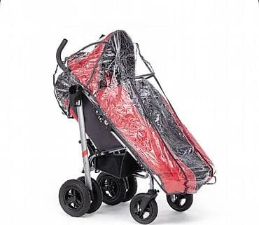 - Прозрачный дождевик для прогулочной коляски. Полный чехол из плотной