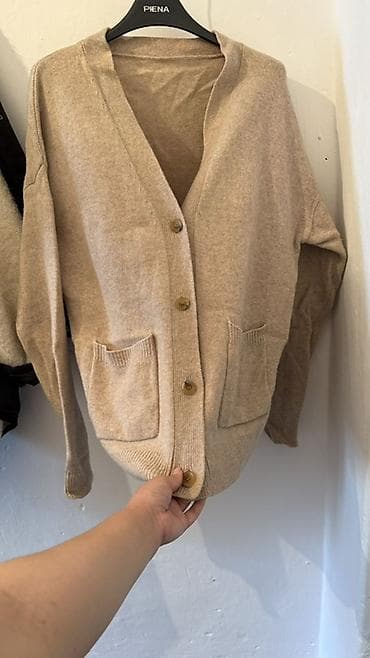 женские кардиган: Кардиган, Трикотаж, Осень-весна, С меховой отделкой — 5