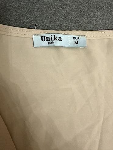 ami paris: Блуза Unika Paris, размер EUR M. - Цвет: нежный бежевый (нюд). - — 1