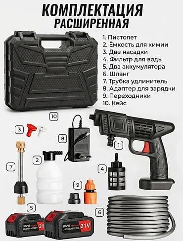 бак 100: Жогорку басымдагы жуугуч, Колдонулган, Аккумулятордук, Акылуу жеткирүү — 2