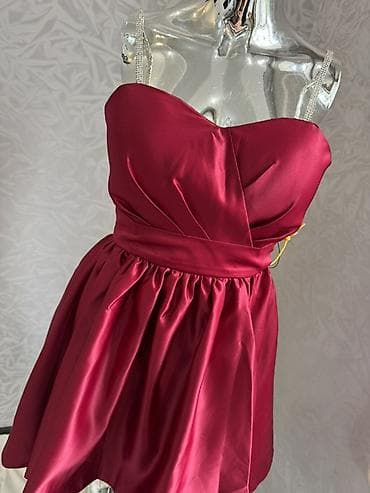 Платье-коктейль с корсетным лифом и пышной юбкой до колена. - Два — 6