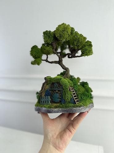 сокулук арал: Деревья-бонсай из натурального стабилизированного мха🌳 -это — 1
