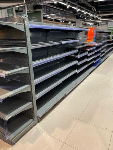 оборудование для магазина бу: Витрины, стеллажи, полки торговые металлические б/у, полка магазинная — 19