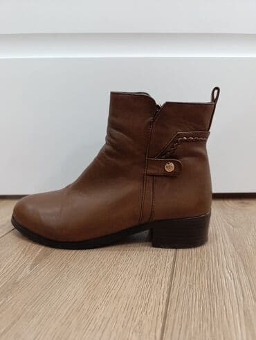 Атайын кийим: Короткие женские ботинки-ботильоны - Цвет: тёплый коричневый - — 1