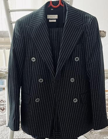 двойка шорты: Мужской костюм в полоску - Комплект: пиджак и брюки - Цвет — 3