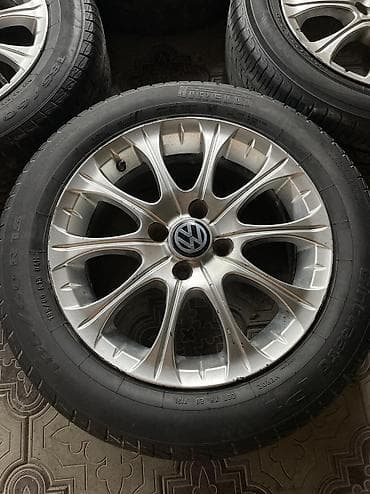 4100: Литые Диски R 15 Volkswagen, Комплект, отверстий - 4, Б/у — 4