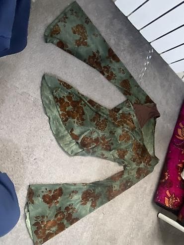 Личные вещи: Вечернее платье, Длинная модель, Шифон, С рукавами, Шлейф, S, M — 1