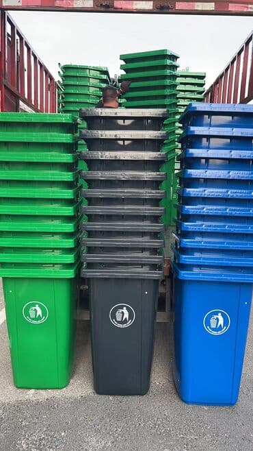 урны для пластика: Бак, Пластик, 120 л — 1