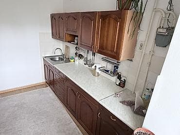 Кухонные столы: Кухонный гарнитур, Б/у, цвет - Коричневый, Дерево — 3