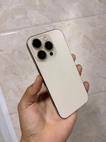 IPhone 16 Pro, 128 ГБ, Matte Gold, Защитное стекло, 91 %