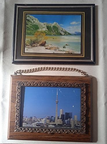 панно в национальном стиле: Настенные панно/фоторамки (набор из 2 шт.) - Верхнее панно: пейзаж с — 1