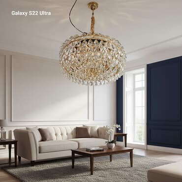 купить люстру светодиодную: Кристальная подвесная люстра с золотистой арматурой. - Тип — 1