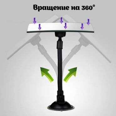 бакавой зеркало: Автомобильное регулируемое внутреннее лобовое стекло на 360 градусов — 4