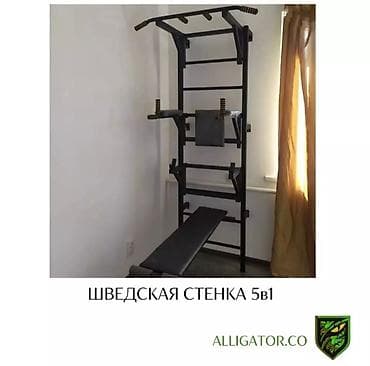 Шведская стенка 5в1 Турник, брусья, пресс, жим, крепление