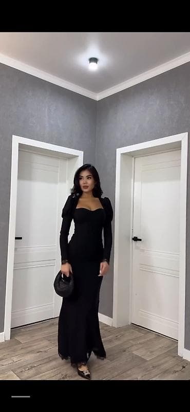 armani code: Вечернее платье, Русалка, Длинная модель, Креп, С рукавами, Корсет, S — 2