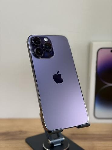 IPhone 14 Pro Max, Б/у, 256 ГБ, Deep Purple, Коробка, 100 % — 2