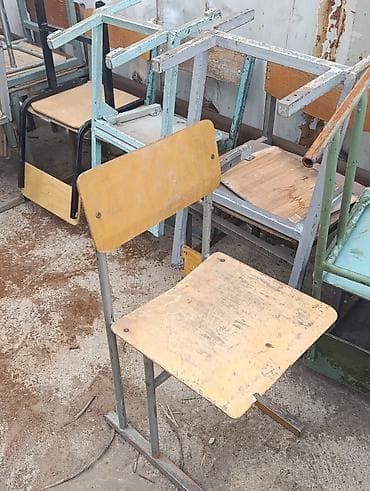 школьные парты на: Школьный стул, Дерево, цвет - Серый — 2