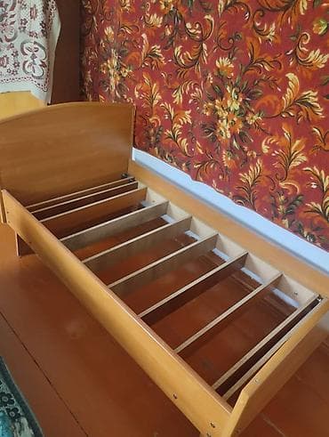 Бир кишилик керебеттер: Бир кишилик керебет, Жаңы, Матрасы бар, узуну - 150 см — 1