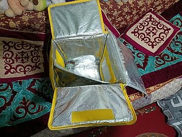 Клатчи: Терморюкзак курьера Яндекс Еда - Объёмный изотермический бокс с — 4