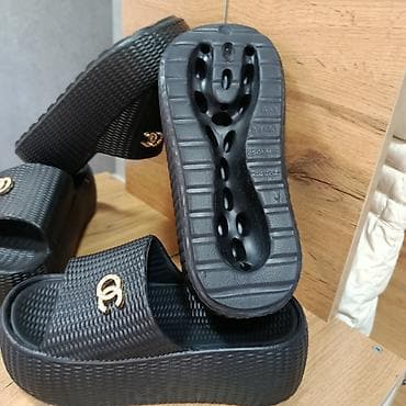 Босоножки, 39, Chanel, Новый, цвет - Черный, Самовывоз