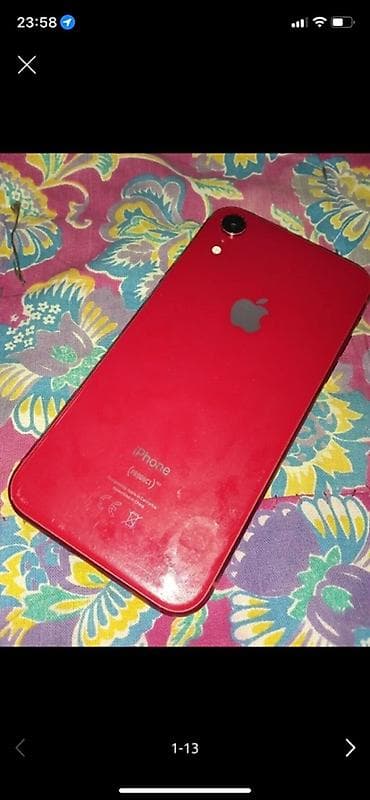 IPhone Xr, Б/у, 128 ГБ, Красный, 100 %