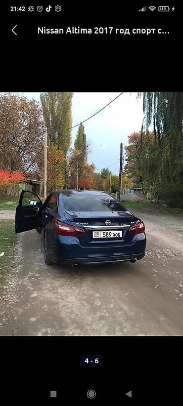 реснички 124: Nissan Altima: 2018 г., 2.5 л, Автомат, Бензин, Седан — 2