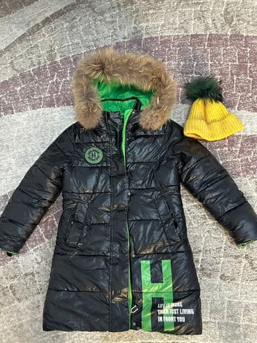 норковая шапка мужская: Теплая куртка для девочек с флисом хорошего состояния на 9-11 лет — 2
