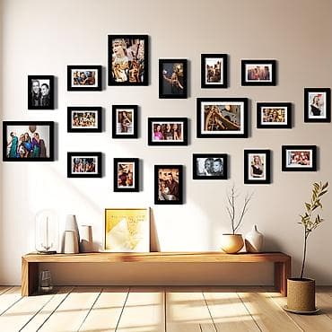 party box: Набор фоторамок для стены 19 шт - Комплект из разных размеров для — 1
