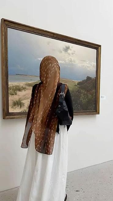 шарф италия: Шарф, Новый, Женские, цвет - Коричневый — 7