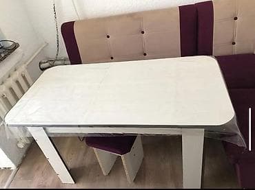 Уктоочу бөлмө гарнитурлары: Ашкана үчүн жумшак бурчек, түсү - Кызгылт көк — 1