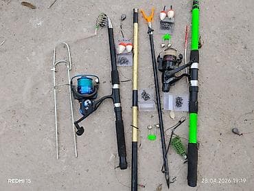 жмых для рыбалки: Удочкалар сатылат. колдонбой турган комплект кручоктор 4 пачка донка 3 — 4