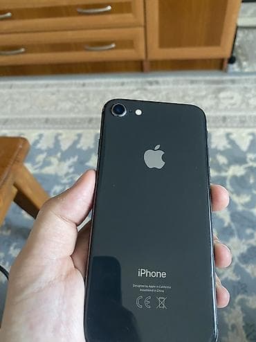 Apple iPhone (черный, стеклянная задняя панель) 64ГБ все работает