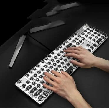 клавиатуры механическая: Клавиатура, Механикалык, Зымдуу туташтыруу, Өлчөмү: 100% — 3