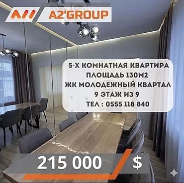 молодежная: 5 и более комнат, 130 м², 9 этаж, Дизайнерский ремонт — 1