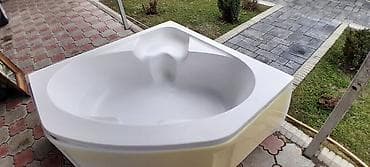 ванный форма: Угловая акриловая ванна с экраном - Форма: треугольная/угловая, с — 3