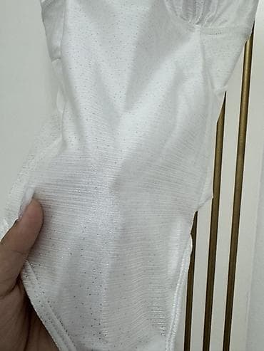 Личные вещи: Слитный купальник, Утягивающая модель, цвет - Белый, XS, S — 2