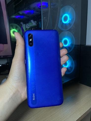 Мобильные телефоны и аксессуары: Redmi, Redmi 9A, Б/у, 32 ГБ, цвет - Синий, 2 SIM — 2