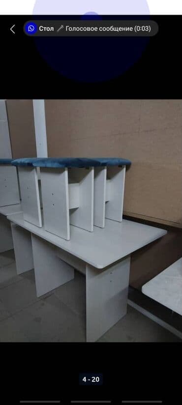 купить кухонный стол и стулья недорого: Для кухни стол и 4 табуретки комплект 3500сом новый оптом и розницу — 26