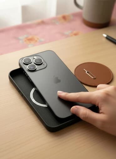 IPhone 13 Pro, Б/у, 128 ГБ, Matte Space Gray, Чехол