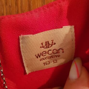 комбинезон для девочек: Детское платье, цвет - Красный, Б/у — 3