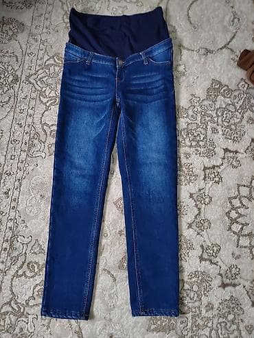 Джинсы для беременных с высоким эластичным бандажным поясом. - Цвет — 1