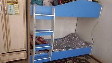 Двухъярусная детская кровать, ЛДСП, цвет - Голубой